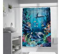 Underwater World Sea Turtle Shower Curtain 90 x 180 cm