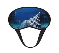 Underwater World Shell Sleep Mask Soft Comfortable Eye Mask with Adjustable Strapblackout Eye Sleep Shade Cover for Women Girls Men Travel Yoga Nap Shift Work