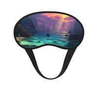 Underwater World Sleep Mask, Soft and Breathable Eye Mask, Elastic Band Design Suitable for Travel and Camping.