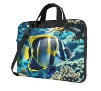 Underwater World Tropical Fish Laptop Bag 13-15.6Inch, 360° Protective Laptop Sleeve Case Shockproof Messenger Shoulder Bag Waterproof Computer Case Carrying Cover Briefcases for Men Women