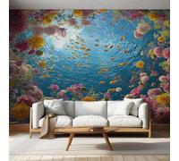 Underwater World Wallpaper, Fish Marine Life Sea Ocean Wall Mural, Wallpaper for Bedroom Living Room, Home Decor, Photo Wall Paper, 305 x 244 cm &MD123
