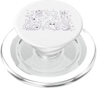 Underwater World With Fish And Sea Animals Mandala PopSockets PopGrip for MagSafe