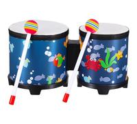 Underwater World Wooden Bongos Drum Percussion Instrument