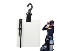Underwater Writing Board - Space Saving, Dive Writing Slate, Waterproof Swivel Clip, Diver Log Board | Dive Training Expedition Equipment, Underwater Writiing Tablet For Water Sports & Diving