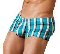Underwear 100% Cotton Men's Short Pajama Shorts Plaid U Bag Casual Trunks Pajama Boxer Shorts