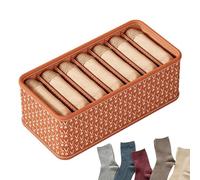 Underwear And Socks Storage Box - Compact Bra Holder, Multi Slot Sock Container | Foldable Compartment Organizer With Sturdy Dividers, Space Efficient Storage For Closet, Wardrobe, Dresser Drawers