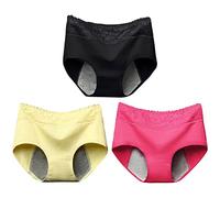 Underwear for Women, 3 Pack Briefs for Women, Cotton Seamless Underwear, Lace Briefs, No Show, Microfiber, Invisible, Breathable, Solid Color, Multiple Packs