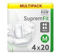 Underwear Incontinence Pads Case Saver 4 xLILLE Healthcare SUPREM Fit All in One - Maxi (3370ml) Medium (80 - 130 cm/31 - 51 in) Pack of 20