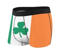 Underwear Irish Flag Shamrock Boxer Briefs Soft Men'S Boxer Shorts Classic Fit Boxer Underwear Shorts For Lover, Man, Boy M