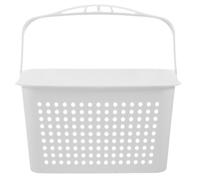 Underwear Laundry Basket with Handles, Plastic for Bras and Panties | White, Bathroom and Laundry Room Use, Tall Sides and Raised Edges, Breathable Mesh Construction