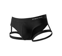 Underwear Men-Boxers Funny-Men's Underwear Breathable Low Waist U Shaped Bag Suspender Layer Optimized for Comfort and Formal Wear (Black- XL)