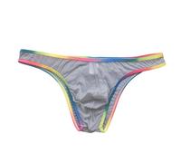 Underwear Men,Mens Funny Boxers,Men's Underwear for Everyday Comfort - Breathable Ice Silk Hip Briefs for Men Semi-Compact Pack Lightweight Hygiene and Performance (Grey, XL)