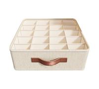 Underwear Organizer, Sock Storage Box, 12.6x12.6x3.94 Inches Machine Washable Foldable Design 20 Grid Divider Case, Drawer Organizing Unit for Closet, Living Room, Bedroom and Nursery Use