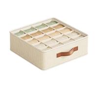 Underwear Organizer: Textile Construction Sock Storage, Modular Tray for Organizing Clothes, Divided Linen Organizer, Foldable Wardrobe Insert | Pa