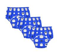 Underwear Potty Training Cute White Robot Stars Seamless Pattern