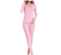 Underwear Set for Women UK Sale Clearance, U-Cut Stretchy Thin Underwear, Leggings and Long Sleeve Shirt Womens Thermal Underwear Set Scoop Neck Tops & Bottom Ladies Thermals Base Layer Size S-5XL