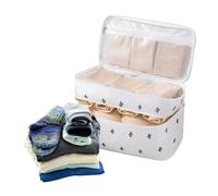Underwear Travel Organizer - Extra Large Capacity Storage Bag, Premium Waterproof Lingerie Pouch, Multi Compartment Toiletry Case | Durable Packing Organizers For Vacation Business Trip Travel Accesso