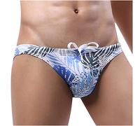 Underwear Trunks Printing Smooth Brief Men's Men's Swimming Briefs Swim Low-Rise Swimwears Tankinis Set Plus Size Swim Shorts and Top Blue