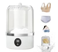 Underwear Washer, Portable Mini Washing Machine, 2025 Upgraded Mini Washings Machines, Rechargeable Cordless Washing-Machine, Laundry Cup for Bra, Underwear, Socks (white)