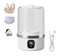 Underwear Washer, Portable Mini Washing Machine, 3D Water Flow Tech&Rotating Pulsator, 3000mah Rechargeable Cordless Washing-Machine for Bra, Underwear, Socks, Baby Clothes (White)