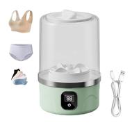 Underwear Washer, Portable Mini Washing Machine, 3D Water Flow Tech&Rotating Pulsator, 3000mah Rechargeable Cordless Washing-Machine for Bra, Underwear, Socks, Baby Clothes (Green)
