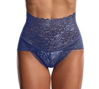 Underwear Women Knickers Sexy Lace Mesh Transparent Women Underwear Plus Size High Waist Panty Panties Underwear Pants Blue