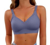 Underwired Bras for Women Seamless Non Wired Bras Anti Sagging Support High Impackt Sports Bra for Large Bust Soft Comfort V Neck Wireless Full Coverage Padded Zero Feel T Shirt Everyday Bralettes