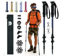 Underwood Aggregator Telescopic Walking Poles for Hiking- 2 Pack Ultralight Aluminum Hiking Poles for Women and Men, Adjustable Backpacking Walking Stick for Mountaining, Anti-shock System
