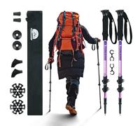 Underwood-Aggregator Walking Poles - 2 Pack Collapsible Hiking Poles for Women and Men, Ultralight Telescopic Backpacking Walking Stick, Adjustable Trekking Poles for Mountaining, Anti-shock System