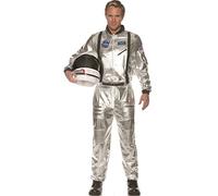 UNDERWRAPS Men's Silver Astronaut Jumpsuit Costume, Double X-Large, Silver, XXL