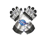 UNDERWRAPS Unisex-Adult's Astronaut Gloves Costume-Silver Sized, One