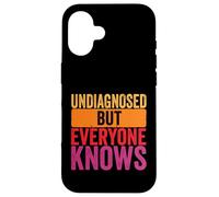 Undiagnosed but everyone knows humor men women retro Case for iPhone 16