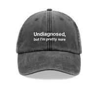 Undiagnosed, but I'm Pretty Sure Baseball Cap Vintage Washed Unisex Dad Hat Low Profile Adjustable Black