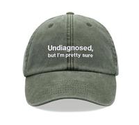 Undiagnosed, but I'm Pretty Sure Baseball Cap Vintage Washed Unisex Dad Hat Low Profile Adjustable Olive