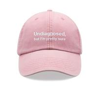 Undiagnosed, but I'm Pretty Sure Baseball Cap Vintage Washed Unisex Dad Hat Low Profile Adjustable Pink