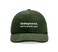 Undiagnosed, but I'm Pretty Sure Corduroy Baseball Cap Vintage Unisex Dad Hat Adjustable Dark Olive