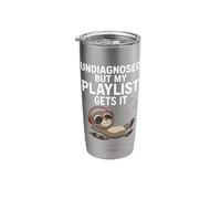 Undiagnosed But My Playlist Gets It Raccoon Stainless Steel Insulated Tumbler