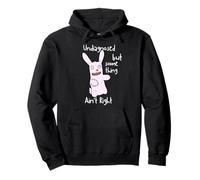Undiagnosed But Something Ain't Right Funny ADHD Rabbit Pullover Hoodie