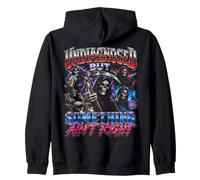 Undiagnosed But Something Ain't Right Funny ADHD Zip Hoodie
