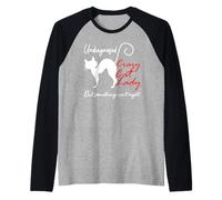 Undiagnosed But Something Aint Right Funny Crazy Cat Lady Raglan Baseball Tee