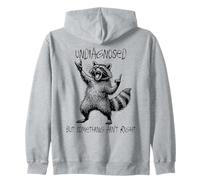 Undiagnosed But Something Ain't Right Funny Raccoon Feral Zip Hoodie