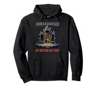 Undiagnosed But Something Ain't Right Funny Raccoon Meme Pullover Hoodie