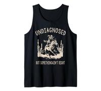 Undiagnosed But Something Ain't Right Funny Raccoon Meme Tank Top