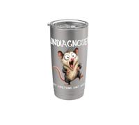 Undiagnosed But Something Ain't Right Possum Meme Funny Stainless Steel Insulated Tumbler