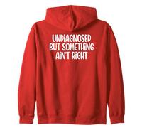 Undiagnosed But Something Ain't Right Retro Vintage Zip Hoodie