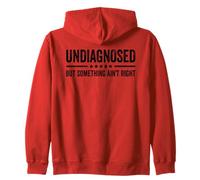 Undiagnosed But Something Ain't Right Retro Vintage Zip Hoodie