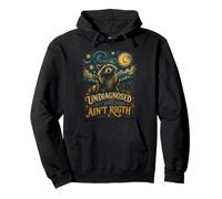 Undiagnosed But Something Ain't Right Starry Night Raccoon Pullover Hoodie