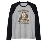 Undiagnosed But The Cards Agree Proboscis Monkey Tarot Raglan Baseball Tee