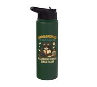 Undiagnosed Office Legend Mastering Chaos Since 9 AM Stainless Steel Insulated Water Bottle
