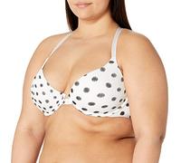 Undies.com Women's Front Closure T Shirt Bra for All Day Comfort with Plush Underwire & Adjustable T Back Straps, Scribble Dot, 32B